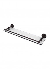 Dottingham Collection Gallery Rail Glass Shelf Antique Bronze 5x22x0.375inch