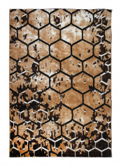 Hanan Collection Contemporary Printed Carpet Brown/White/Black