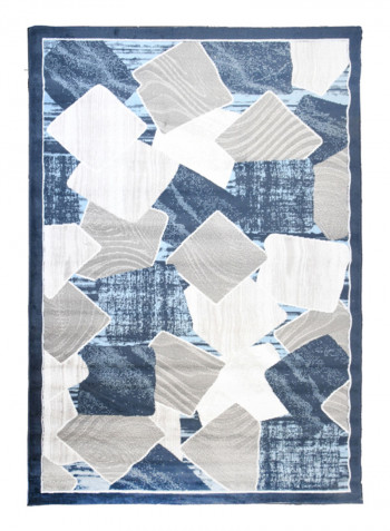 Hanan Collection Contemporary Printed Carpet Dark Blue/Grey/White