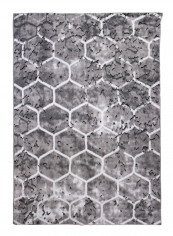 Hanan Collection Contemporary Printed Carpet Grey/White/Black