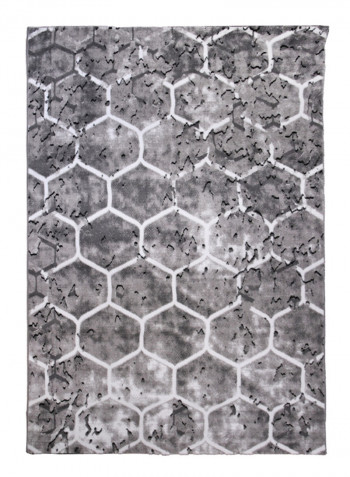 Hanan Collection Contemporary Printed Carpet Grey/White/Black
