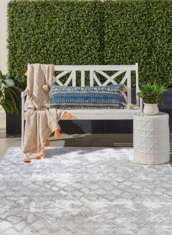 Hanan Collection Modern Contemporary Carpet Light Grey/White