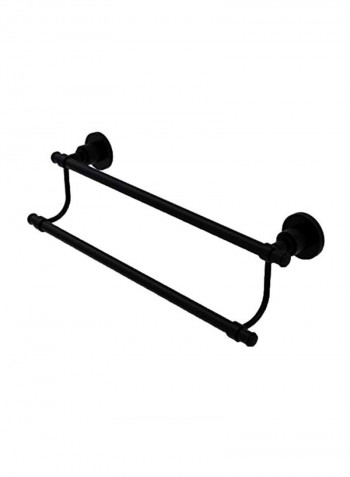 Washington Square Collection Double Towel Bar Matte Black 24x26x5inch