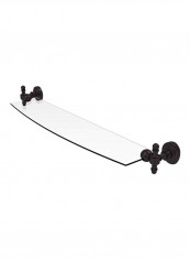 Retro Wave Glass Shelf Clear/Black 24inch