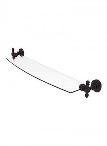 Retro Wave Glass Shelf Clear/Black 24inch