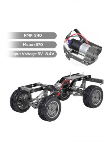 Replacement Metal Chassis Frame With Tires And Transmitter Receiver Servo ESC For 1/12 RC Crawler Car