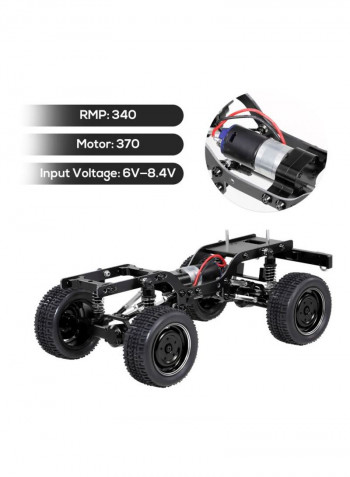 Replacement Metal Chassis Frame With Tires And Transmitter Receiver Servo ESC For 1/12 RC Crawler Car