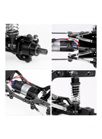 Replacement Metal Chassis Frame With Tires And Transmitter Receiver Servo ESC For 1/12 RC Crawler Car