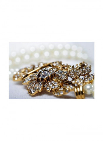 Swarovski And Simulated Pearl Studded Necklace