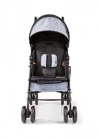 3D Tote Single Stroller With Diaper Bag - Heather Grey/Limestone Berry