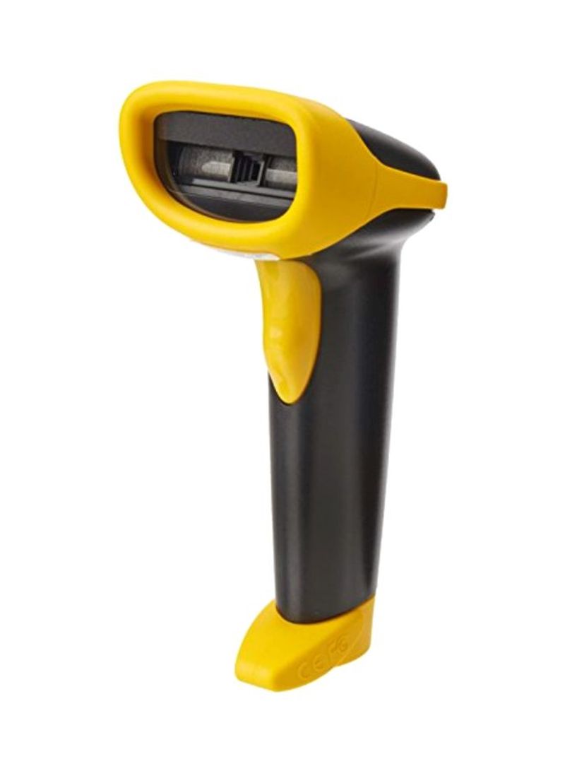 Wireless Barcode Scanner With USB Base Black/Yellow