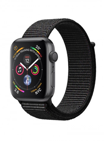 Renewed - Watch Series 4-40 mm GPS Space Gray Aluminum Case with Black Sport Band Grey