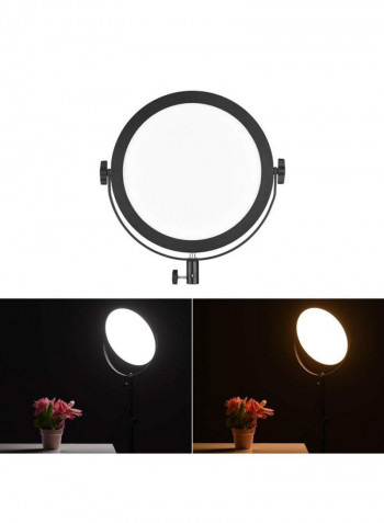 Ultra Thin Round LED Video Light SO-30T 30x12cm Black
