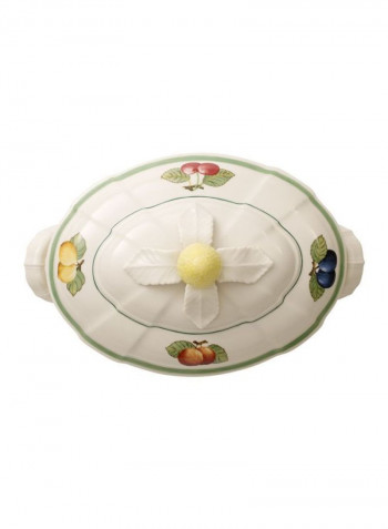French Garden Fleurence Soup Tureen White/Green/Yellow