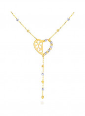 18 Karat Italian Gold Two-Tone Necklace