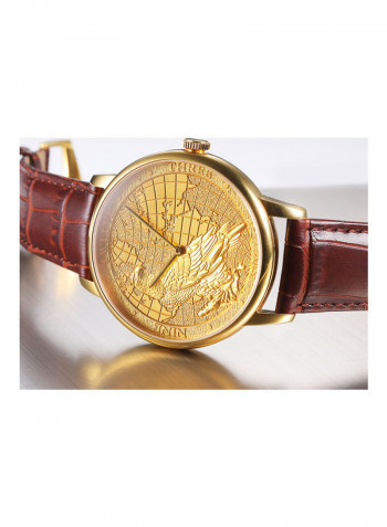 Men's Leather Analog Wrist Watch JS0191G