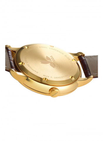 Men's Leather Analog Wrist Watch JS0191G
