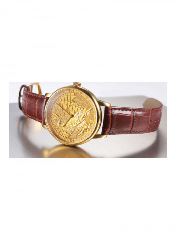 Men's Leather Analog Wrist Watch JS0191G