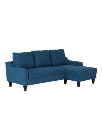 Sydney Textured Right Corner Sofa Bed Blue
