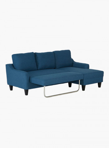 Sydney Textured Right Corner Sofa Bed Blue