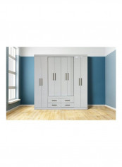 8-Door Wardrobe With  Drawers White