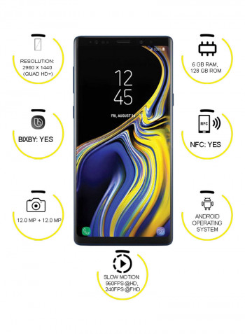Galaxy Note9 Dual SIM Ocean Blue 6GB RAM 128GB 4G LTE