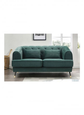 2-Seater Alison Sofa With 2-Cushions Green 86x71x146cm