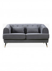 2-Seater Alison Sofa With 2-Cushions Grey 86x71x146cm