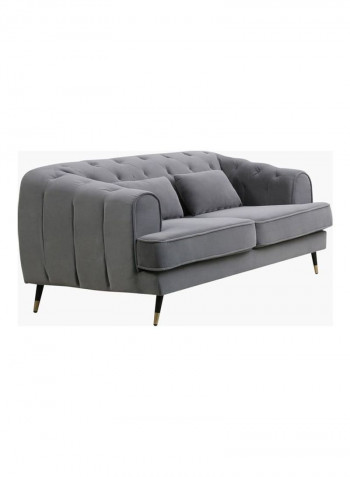 2-Seater Alison Sofa With 2-Cushions Grey 86x71x146cm