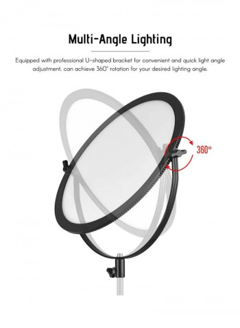 Ultrathin Round LED Video Light White/Warm White