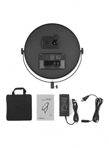 Ultrathin Round LED Video Light White/Warm White