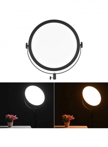 Ultrathin Round LED Video Light White/Warm White