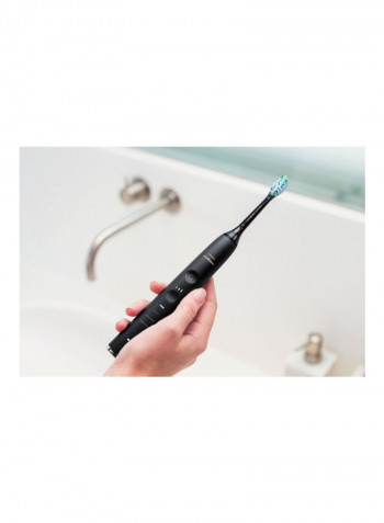 Smart Rechargeable Toothbrush With Tongue Care Black