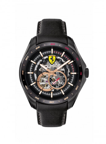 Men's Leather Analog Wrist Watch  830688
