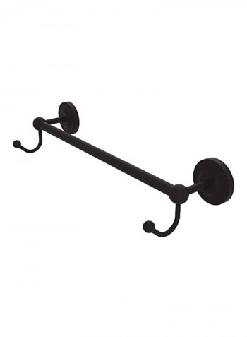 Prestige Regal Collection Integrated Hooks Towel Bar Black 36inch