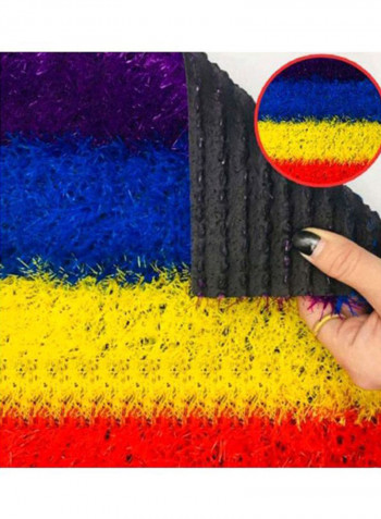 Rainbow Artificial Grass Carpet Red/Yellow/Blue 2x20meter