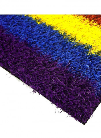 Rainbow Artificial Grass Carpet Red/Yellow/Blue 2x20meter