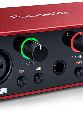 Scarlett 3rd Gen Solo Complete Professional Recording Studio For Musicians SC-1000 Black/Red