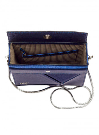 Cosset Leather Crossbody Bag Blue