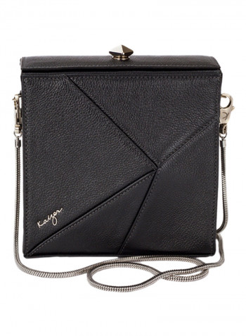 Cosset Leather Crossbody Bag For Women Black