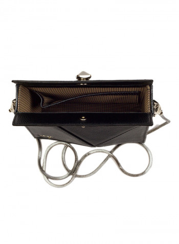Cosset Leather Crossbody Bag For Women Black