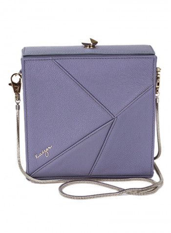 Cosset Leather Crossbody Bag Purple