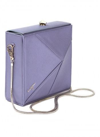 Cosset Leather Crossbody Bag Purple