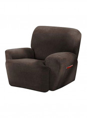 4-Piece Recliner Slipcover Brown 42x36x26inch