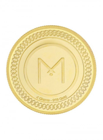 22 Karat Flower Gold Coin