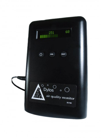 Air Quality Monitor Black 9.1 x 6.3 x 6.3inch