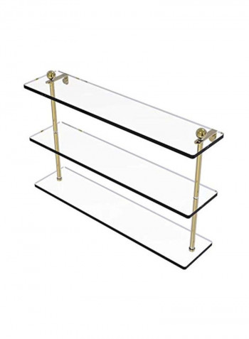 Glass Shelf Organizer Clear/Black