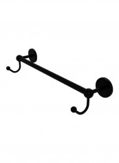 Prestige Skyline Collection Integrated Hooks Towel Bar Black 30inch
