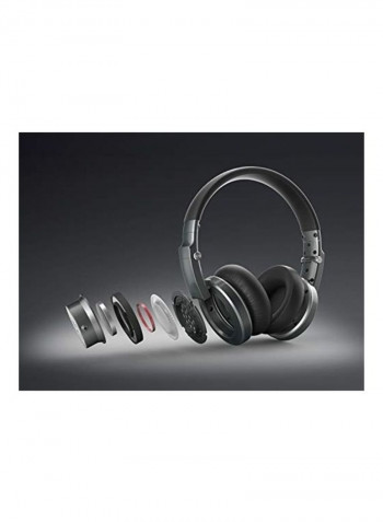 Wireless Bluetooth Over-Ear Headphones With Mic Brown/Grey