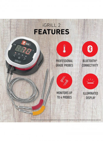 Igrill 2 Thermometer Multicolour 7 Centimeter Black/Red/Silver